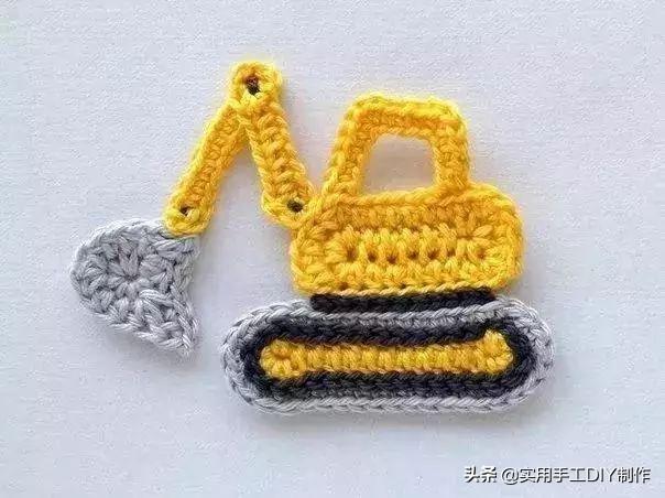 「钩编图解」各种好看的小汽车织片,超级实用,男宝妈妈抱走吧