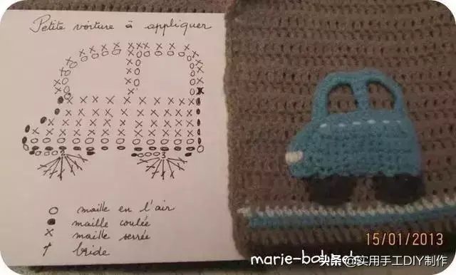 「钩编图解」各种好看的小汽车织片,超级实用,男宝妈妈抱走吧