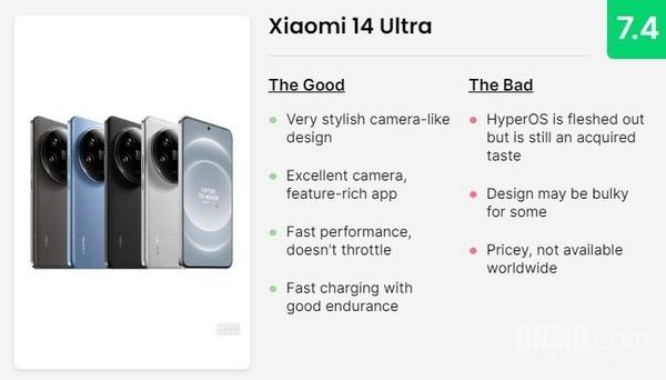 外媒总结小米14 Ultra七大优缺点:拍照优秀但有点贵