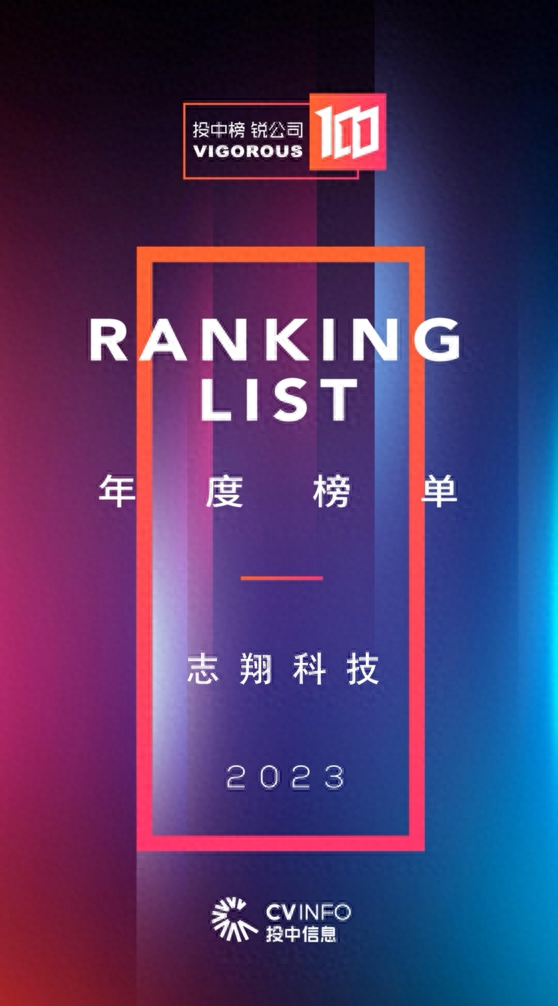志翔登榜投中2023“锐公司100”,技术创新助行业数智化改革