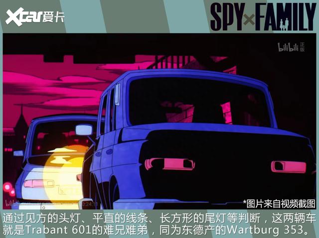 一部动画再现多款经典车，《间谍过家家》中东西德名车盘点